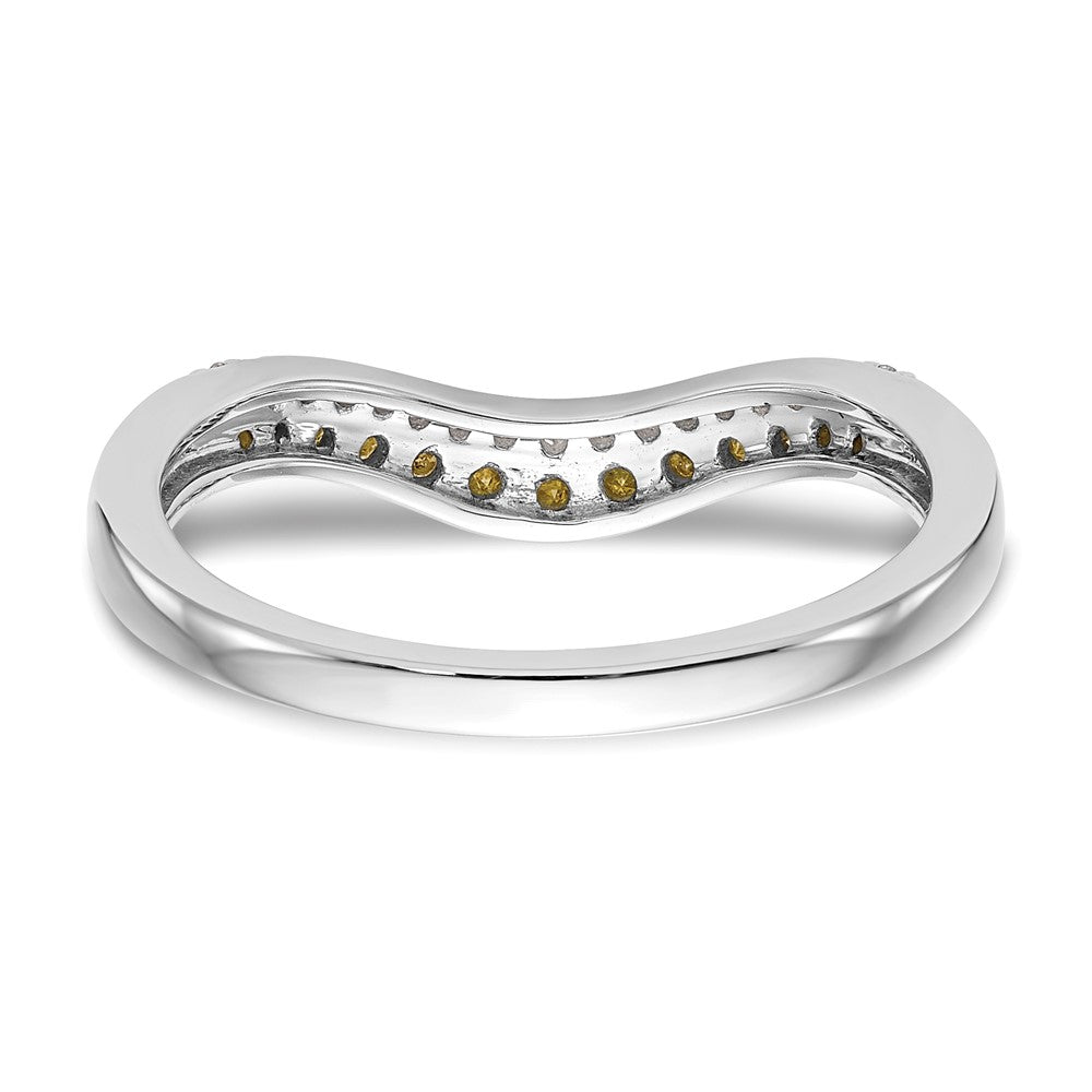14K Weißgold Ehering mit gelben und weißen natürlichen Diamanten