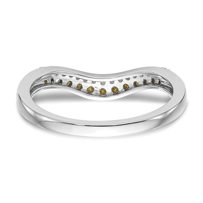 14K Weißgold Ehering mit gelben und weißen natürlichen Diamanten