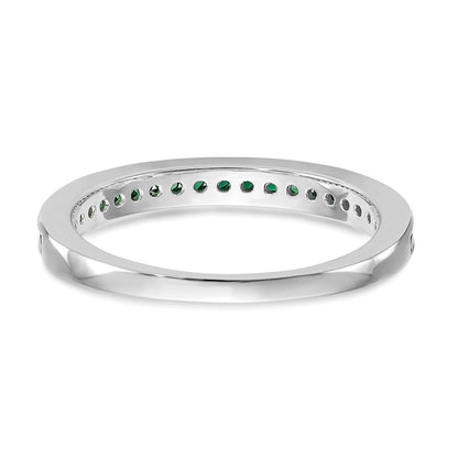 585 Weißgold Ring mit Smaragden