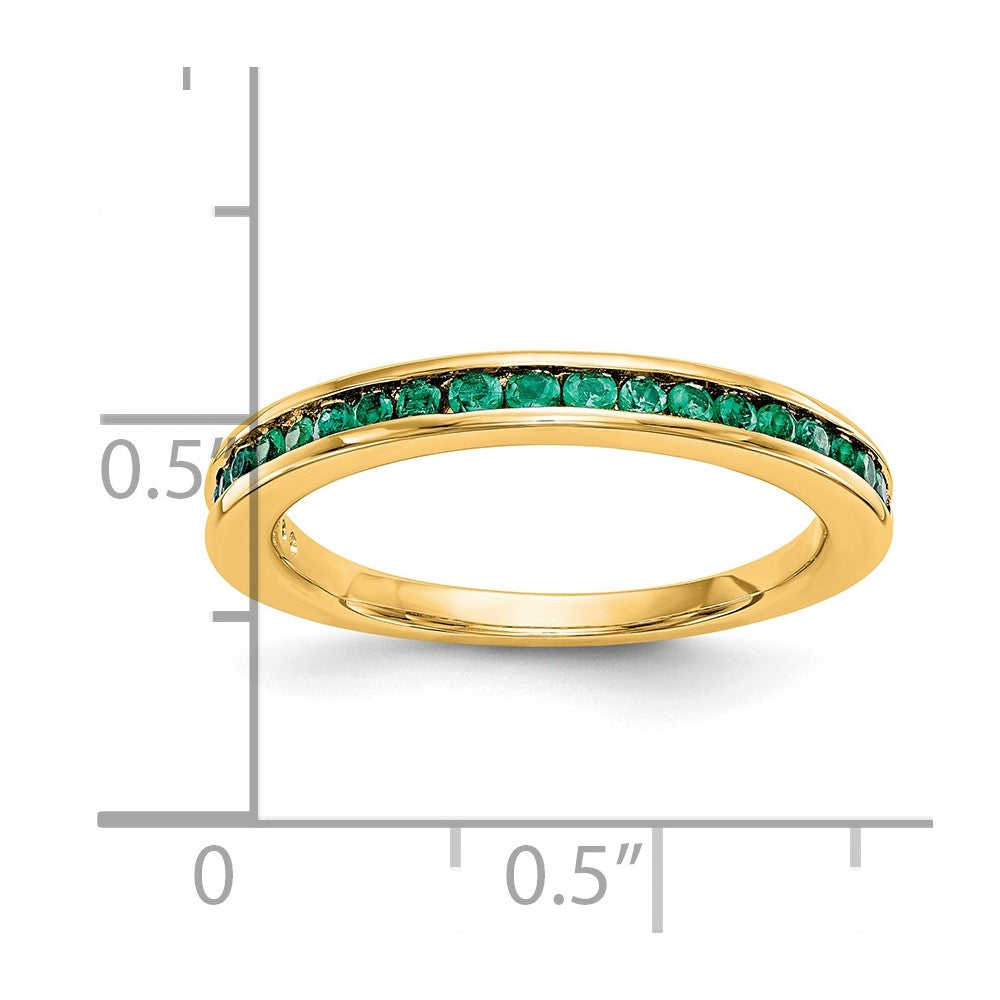 14K Gelbgold Ring mit Smaragden