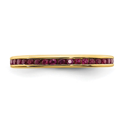 14K Gelbgold Rubin-Ring