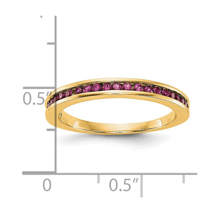 14K Gelbgold Rubin-Ring