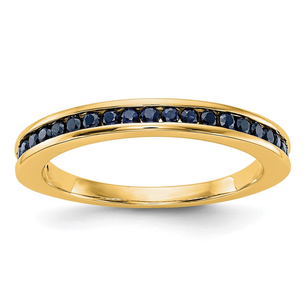 14K Gelbgold Ring mit Saphir
