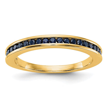 14K Gelbgold Ring mit Saphir