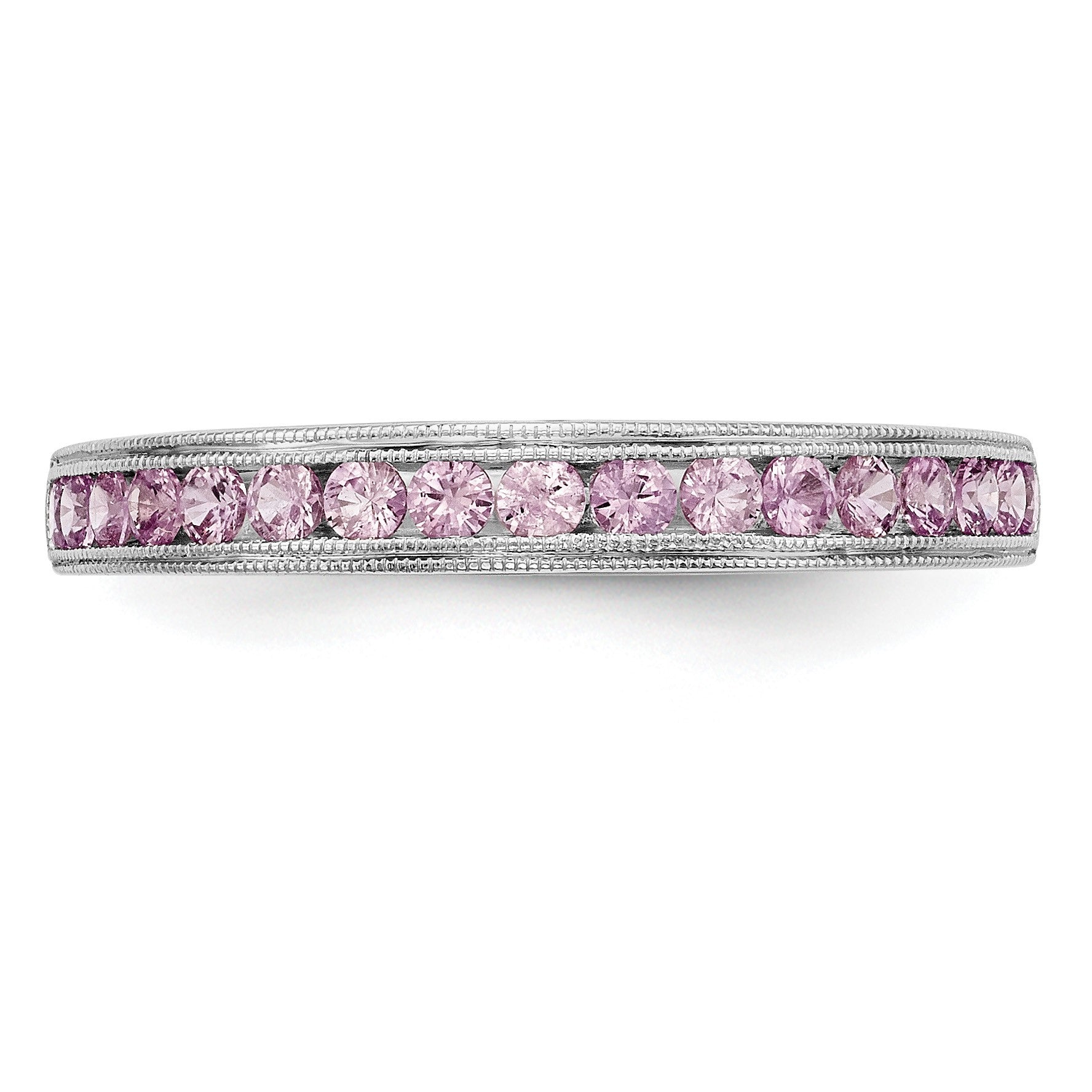 10K Weißgold 10K Rosa Saphir Ring