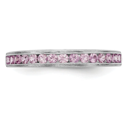 10K Weißgold 10K Rosa Saphir Ring