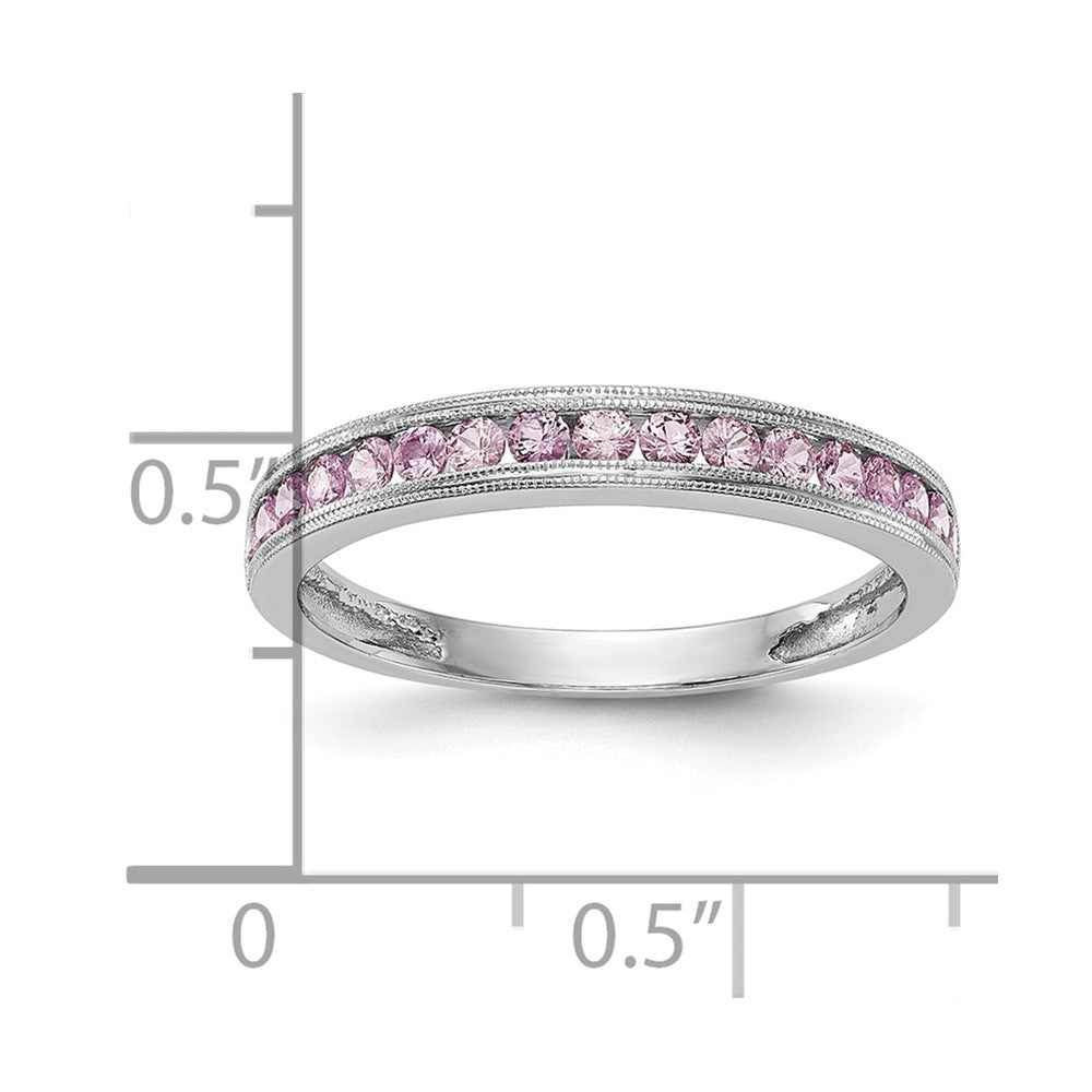 10K Weißgold 10K Rosa Saphir Ring