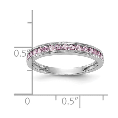 10K Weißgold 10K Rosa Saphir Ring