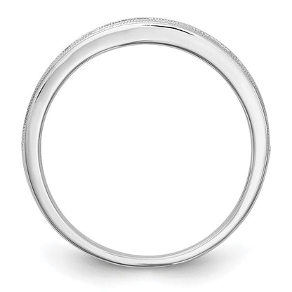 14K Weißgold Rosa Saphir Komplett Kanalfassung Ring