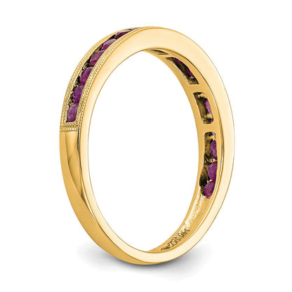 14K Gelbgold Ring mit Rubin