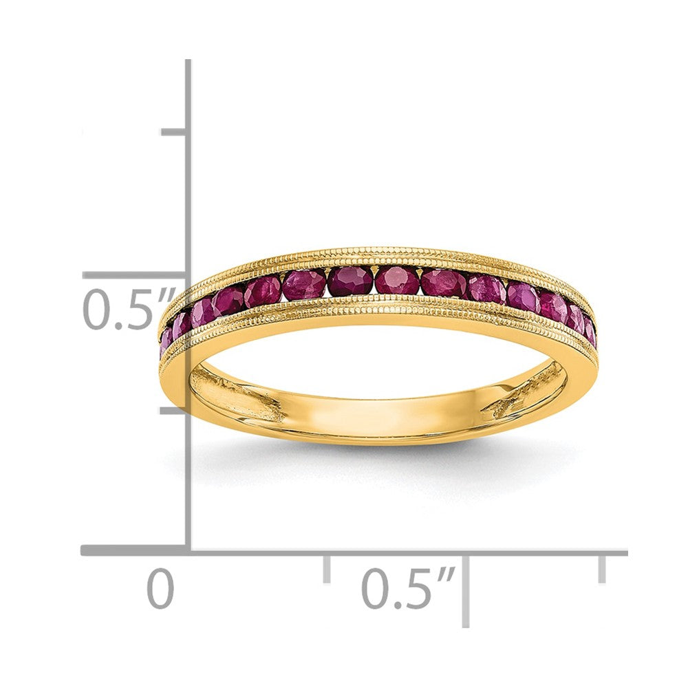 14K Gelbgold Ring mit Rubin