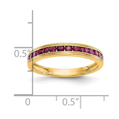 14K Gelbgold Ring mit Rubin