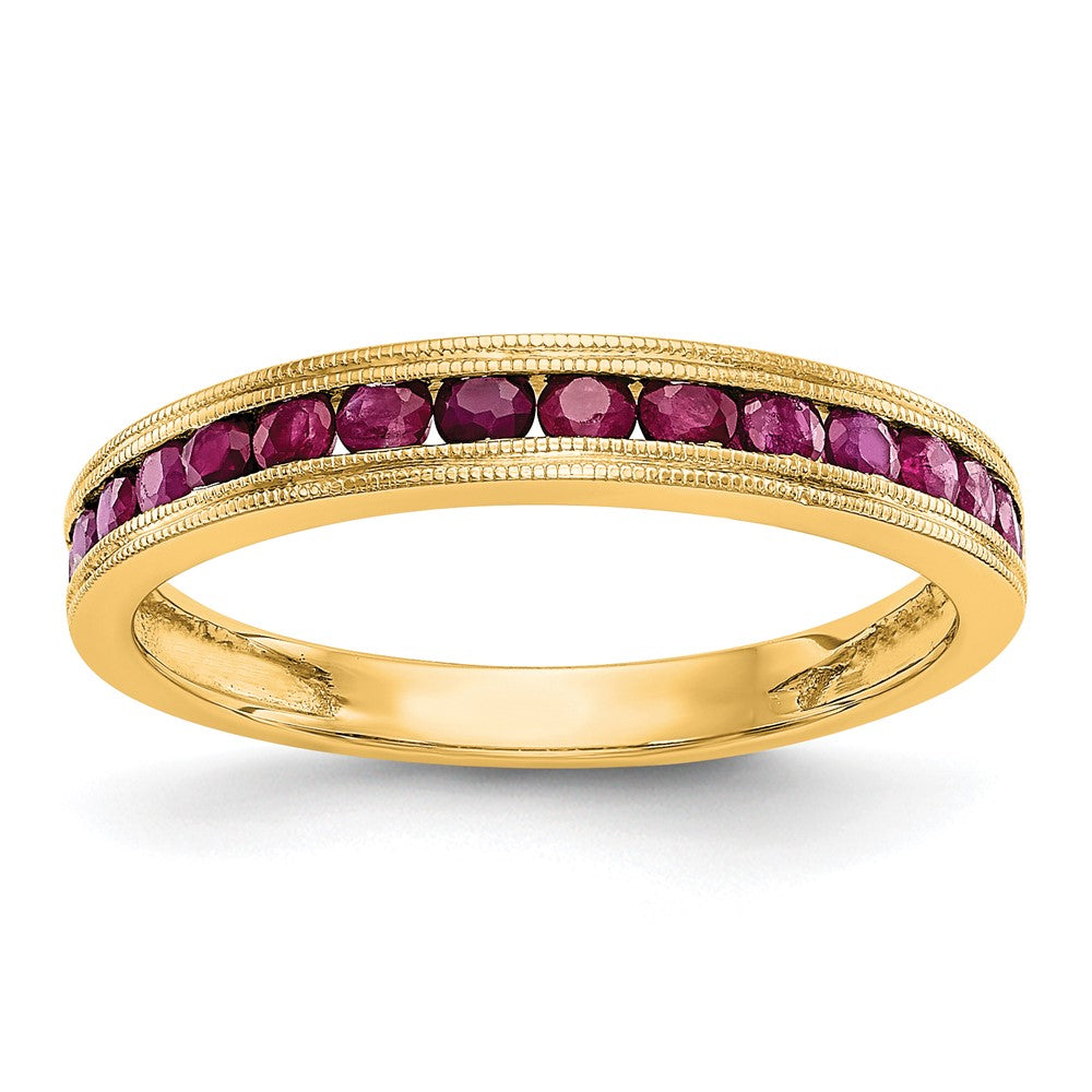 14K Gelbgold Ring mit Rubin