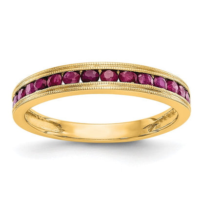14K Gelbgold Ring mit Rubin