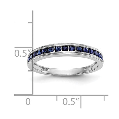 10K Weißgold 10K Blau Saphir Ring