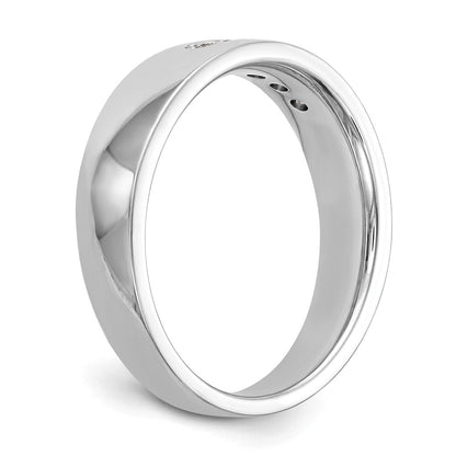 14K Weißgold Herrenring mit im Labor gezüchteten Diamanten, VS/SI+ G+, 5 Steine, Kanalfassung