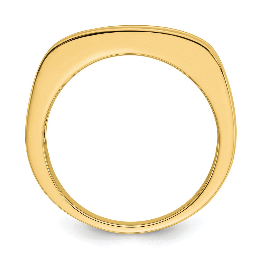 10K Gelbgold Herren-Ring mit 0,75 ct. laborgezüchteten Diamanten, VS/SI+ G+