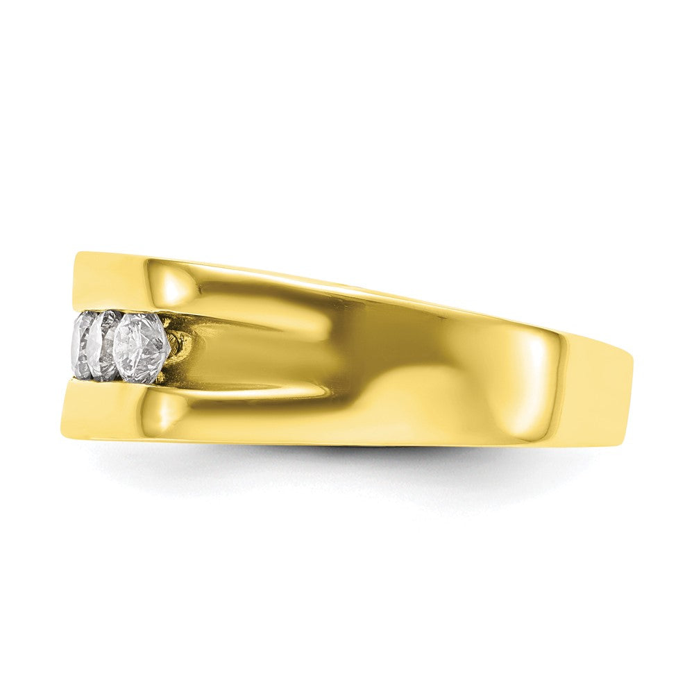 10K Gelbgold Herren-Ring mit 0,75 ct. laborgezüchteten Diamanten, VS/SI+ G+