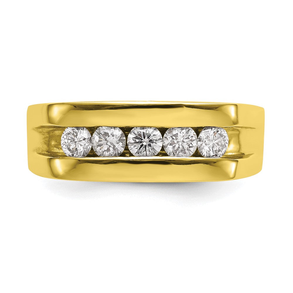10K Gelbgold Herren-Ring mit 0,75 ct. laborgezüchteten Diamanten, VS/SI+ G+