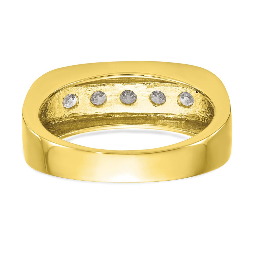 10K Gelbgold Herren-Ring mit 0,75 ct. laborgezüchteten Diamanten, VS/SI+ G+
