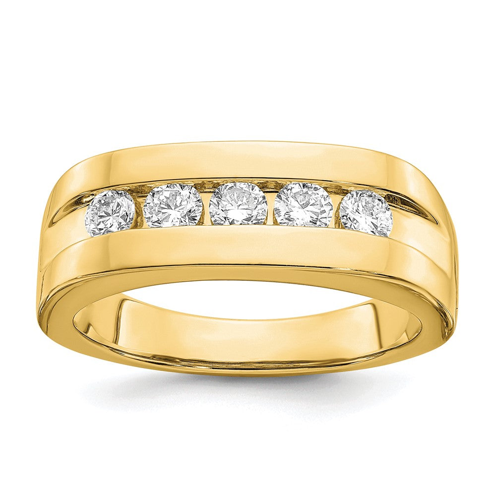 10K Gelbgold Herren-Ring mit 0,75 ct. laborgezüchteten Diamanten, VS/SI+ G+