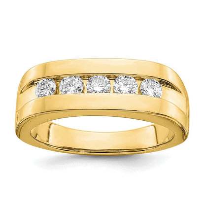 10K Gelbgold Herren-Ring mit 0,75 ct. laborgezüchteten Diamanten, VS/SI+ G+