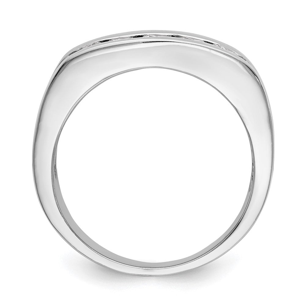 10K Weißgold Herren-Ehering mit 0,75 ct. laborgezüchteten Diamanten, VS/SI+ G+