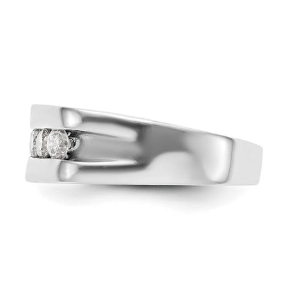 10K Weißgold Herren-Ehering mit 0,75 ct. laborgezüchteten Diamanten, VS/SI+ G+