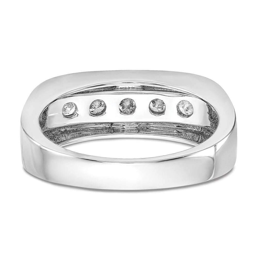 10K Weißgold Herren-Ehering mit 0,75 ct. laborgezüchteten Diamanten, VS/SI+ G+