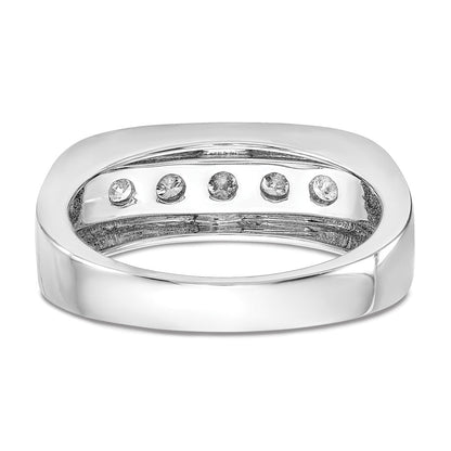 14K Weißgold Herren-Ring mit 0,75 ct. im Labor gezüchteten Diamanten VS/SI+ G+