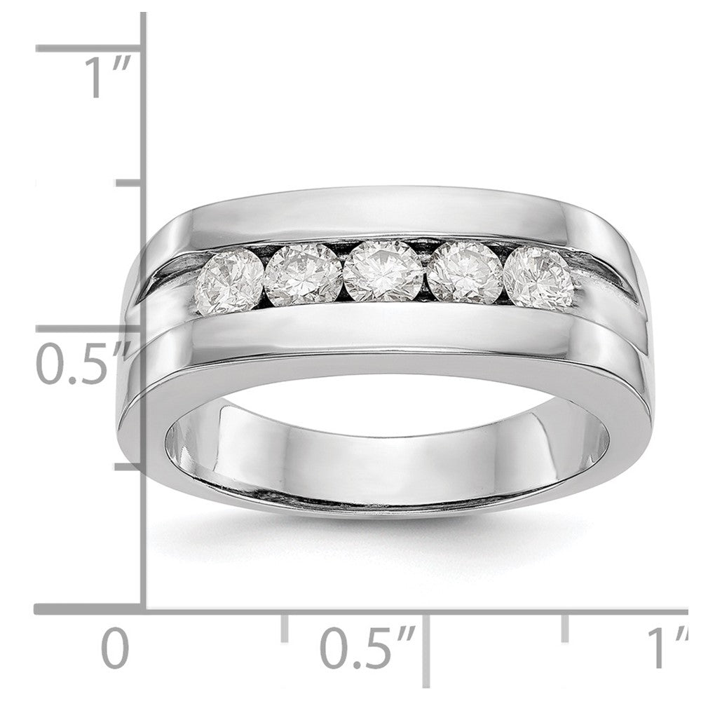 14K Weißgold Herren-Ring mit 0,75 ct. im Labor gezüchteten Diamanten VS/SI+ G+