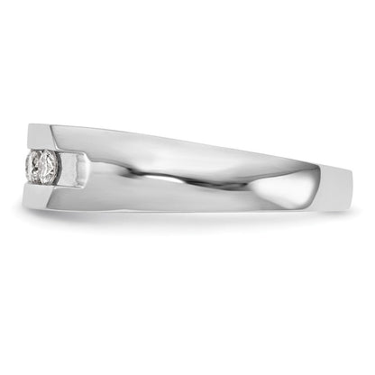 14K Weißgold True Origin Herren 1/3 Karat Im Labor Gezüchtet Diamant Vs Def Five Stein Kanalfassung Ring