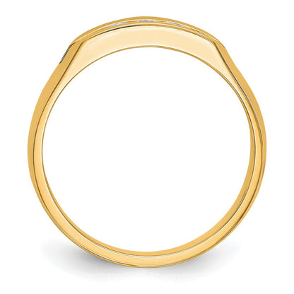 True Origin 14K Gelbgold Herren 1/3 Karat Im Labor Gezüchtet Diamant Vs+ F+ Komplett Kanalfassung Five Stein Ehering Ring