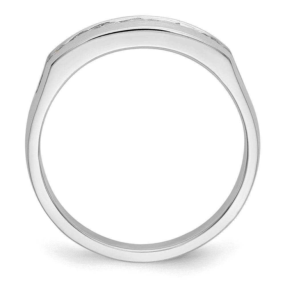 14K Weißgold Herren-Ring mit im Labor gezüchteten Diamanten, VS/SI+ G+