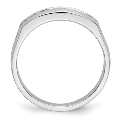 14K Weißgold Herren-Ring mit im Labor gezüchteten Diamanten, VS/SI+ G+