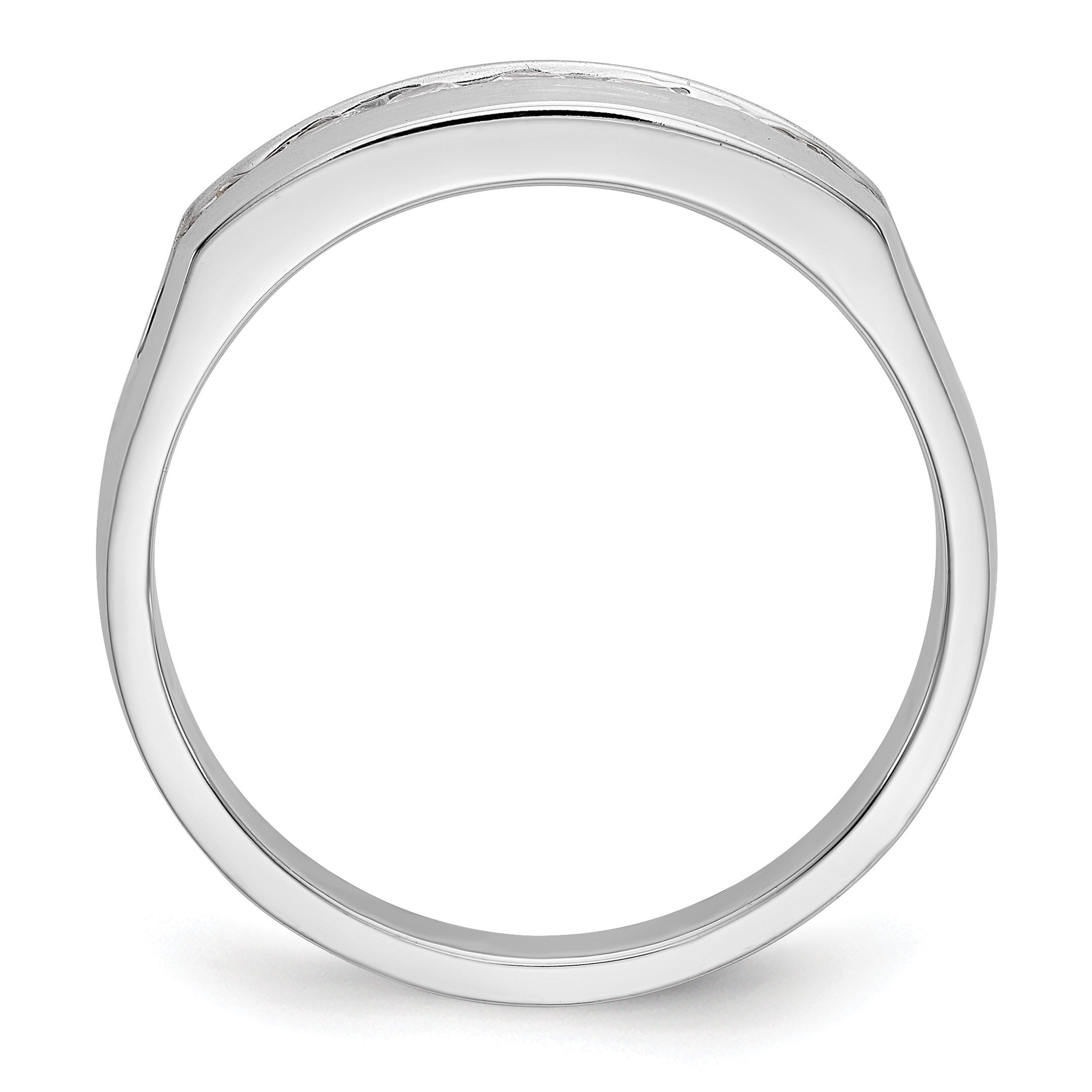 14K Weißgold 7 Stein 1/2 Karat Diamant Komplett Herren Kanalfassung Ring
