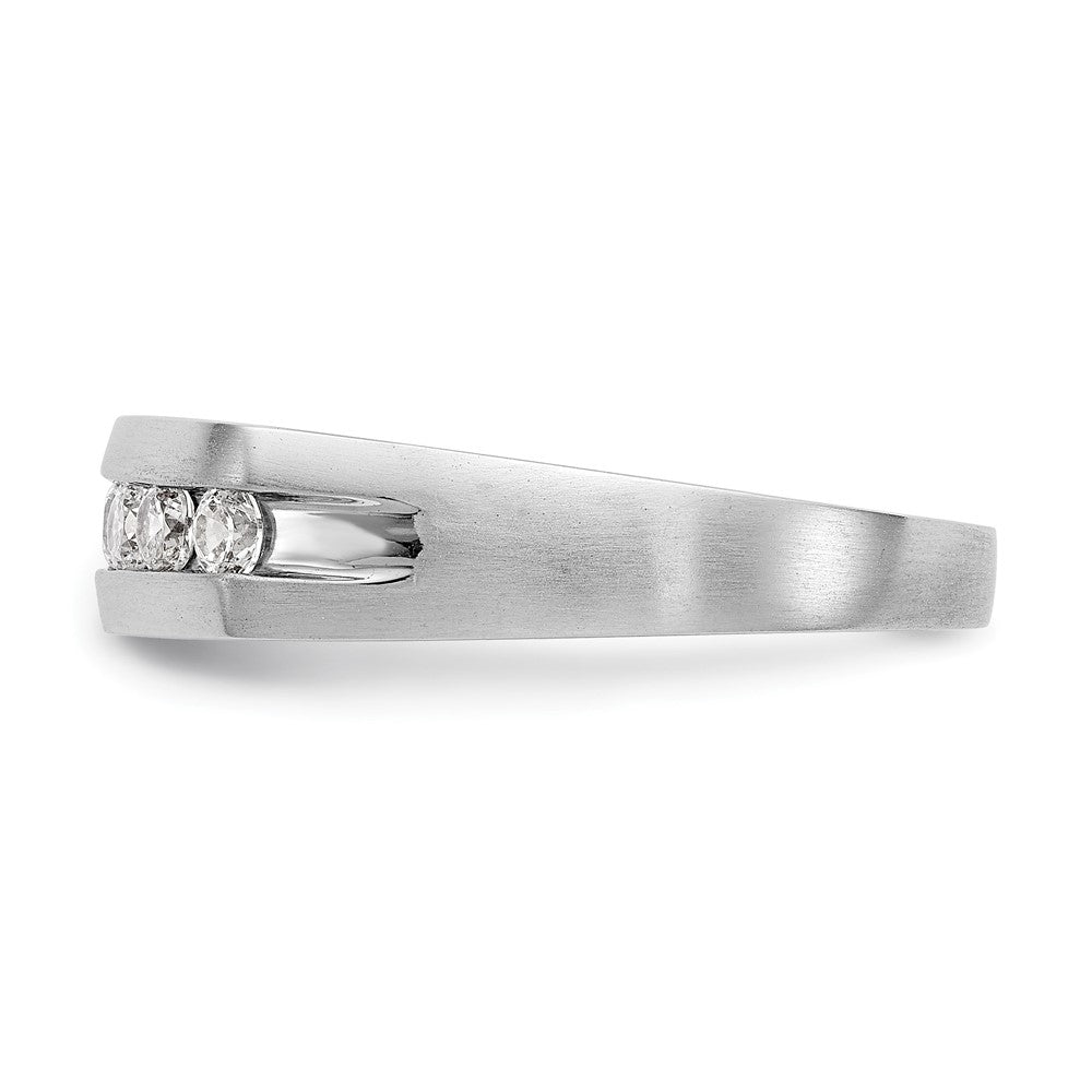 14K Weißgold Herren-Ring mit im Labor gezüchteten Diamanten, VS/SI+ G+