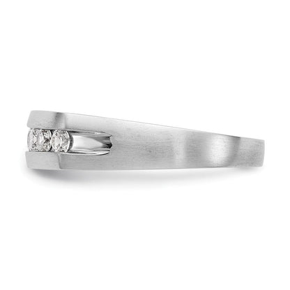 14K Weißgold Herren-Ring mit im Labor gezüchteten Diamanten, VS/SI+ G+