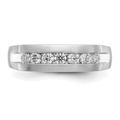 14K Weißgold Herren-Ring mit im Labor gezüchteten Diamanten, VS/SI+ G+