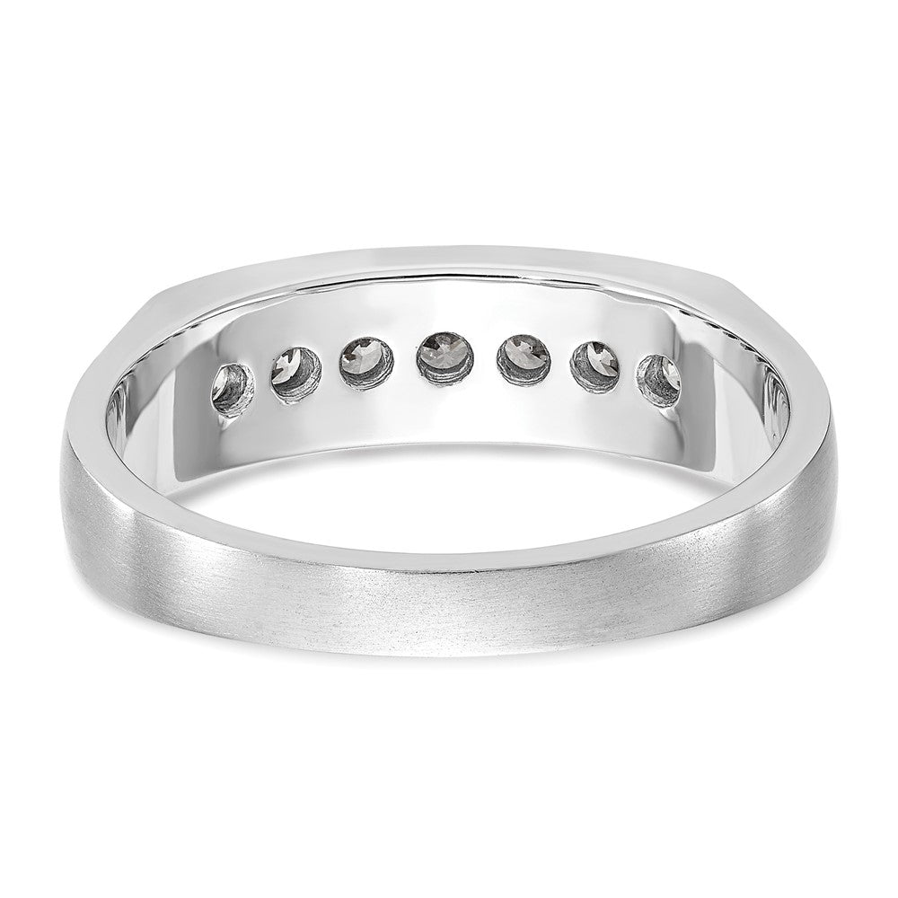 14K Weißgold Herren-Ring mit im Labor gezüchteten Diamanten, VS/SI+ G+
