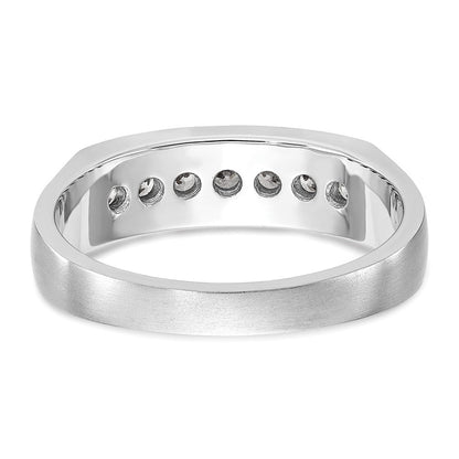 14K Weißgold Herren-Ring mit im Labor gezüchteten Diamanten, VS/SI+ G+