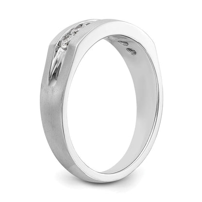 14K Weißgold Herren-Ring mit im Labor gezüchteten Diamanten, VS/SI+ G+