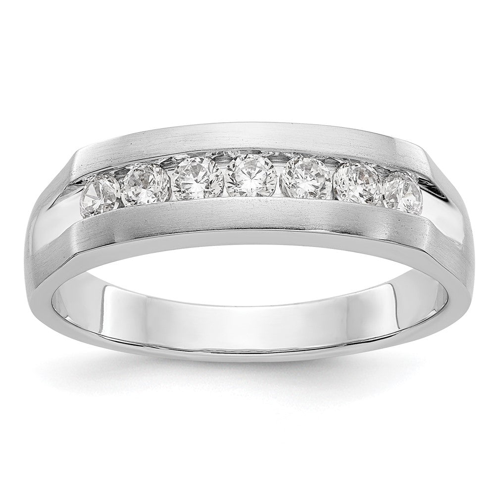 14K Weißgold Herren-Ring mit im Labor gezüchteten Diamanten, VS/SI+ G+