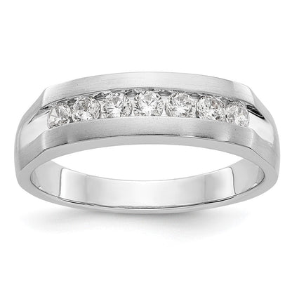 14K Weißgold Herren-Ring mit im Labor gezüchteten Diamanten, VS/SI+ G+