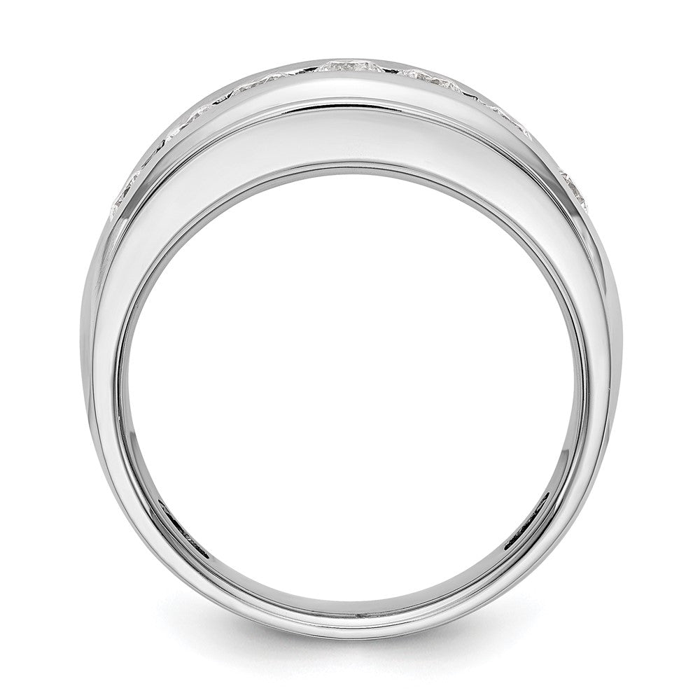 14K Weißgold Herren-Ehering mit natürlichen Diamanten 1,05 ct