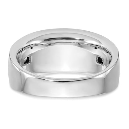 14K Weißgold Herrenring mit 1 ct. Laborgezüchteten Diamanten, VS/SI+ G+, Siebensteinbesatz