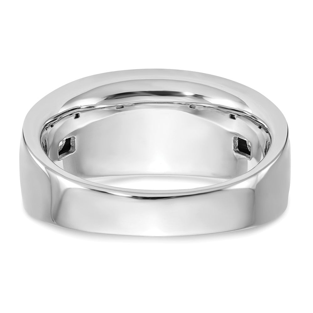 14K Weißgold Herren-Ehering mit natürlichen Diamanten 1,05 ct