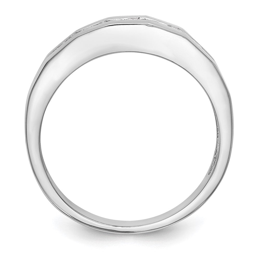 14K Weißgold Herrenring mit 0,33 ct. VS/SI+ G+ Labor-gewachsenem Diamant
