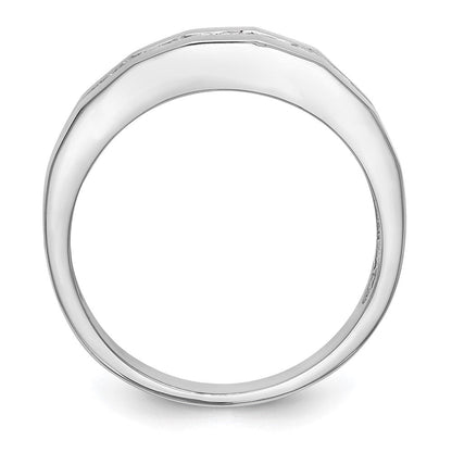 14K Weißgold Herrenring mit 0,33 ct. VS/SI+ G+ Labor-gewachsenem Diamant