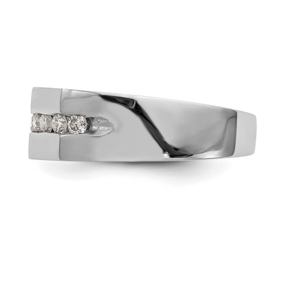 14K Weißgold Herrenring mit 0,33 ct. VS/SI+ G+ Labor-gewachsenem Diamant